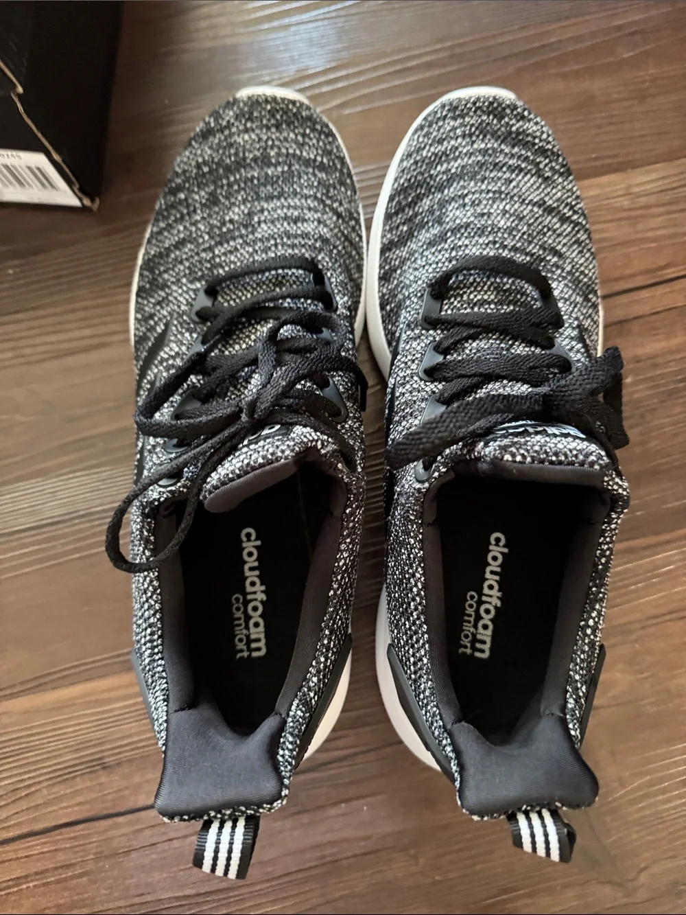adidas Men’s Black/Gray Knit Running Sneakers